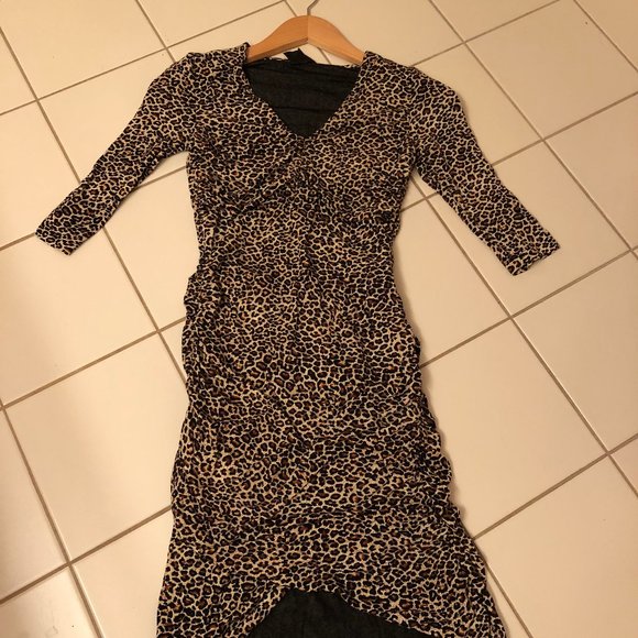 Women dress, body hugging, asymmetrical overlap - Picture 6 of 7